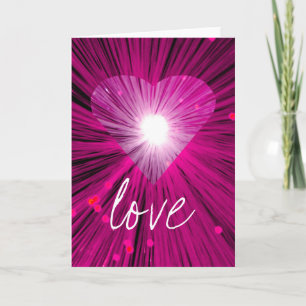 Pink Heart 'Love' greetings card