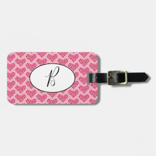 Pink Heart Love Luggage Tag