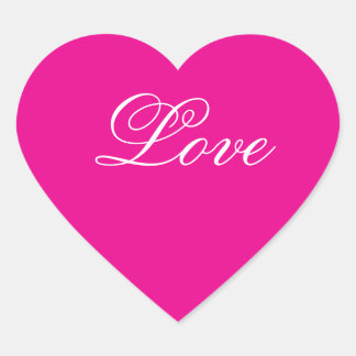 Pink heart Love stickers