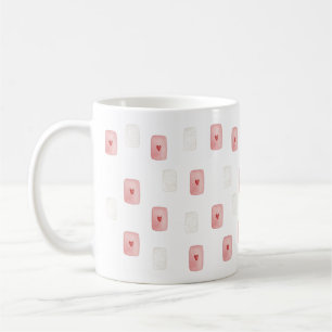 Pink Heart Marshmallow Pattern – Cute Sweet Kawaii Coffee Mug