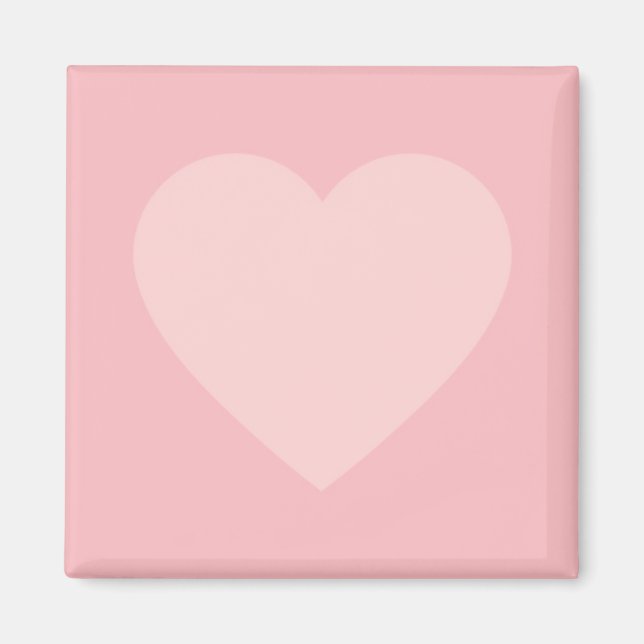 Pink Heart Minimalist Design Magnet (Front)