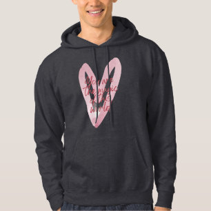 Pink Heart Motivational Hoodie