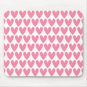 Pink Heart Mouse Pad
