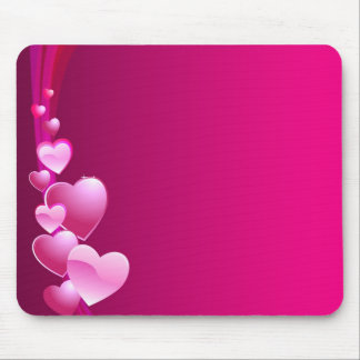 pink heart mouse pad