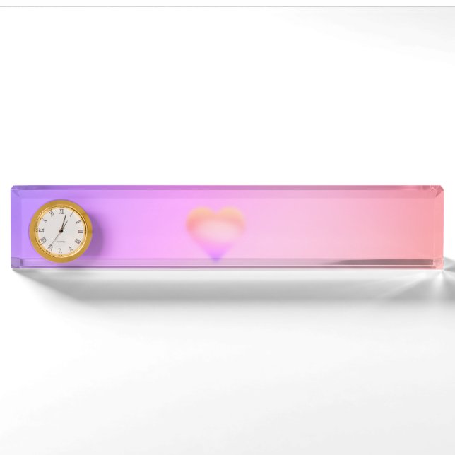 pink heart nameplate (Front)