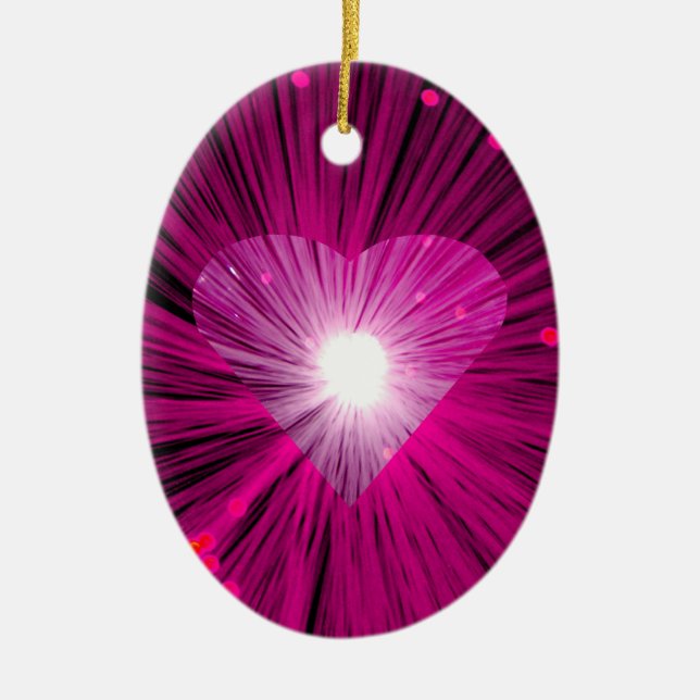 Pink Heart ornament oval (Front)