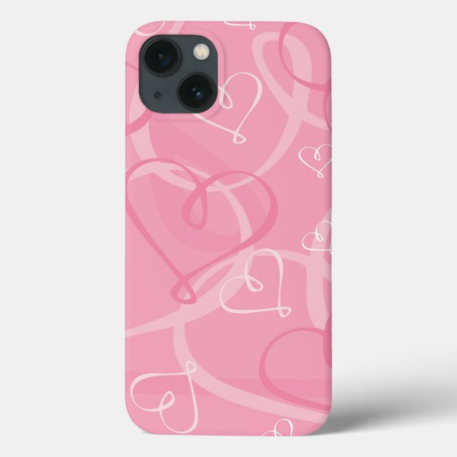 Pink heart pattern Case-Mate iPhone case (Back)