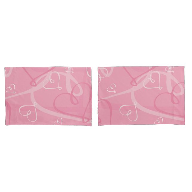Pink heart pattern pillowcase (Front-Set)