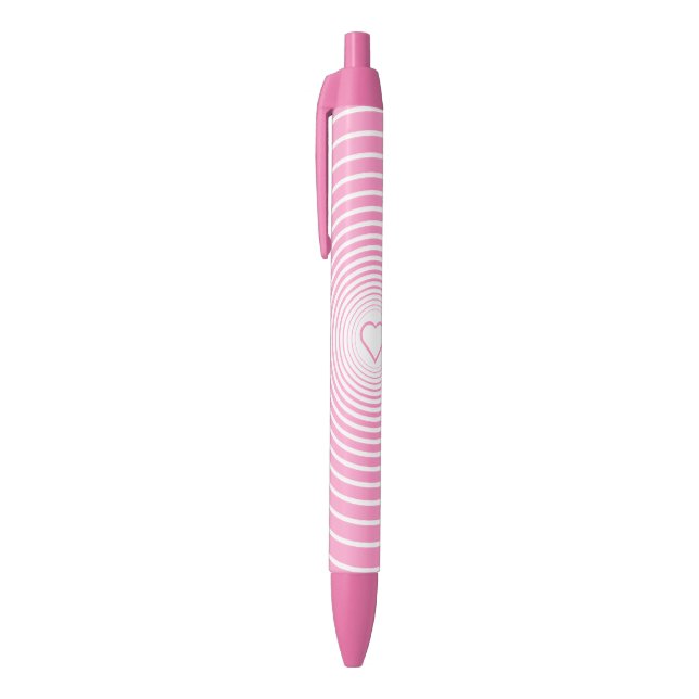Pink Heart Pen - Choose Colours (Top (Vertical))