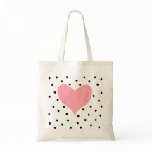 Pink Heart Polka Dots