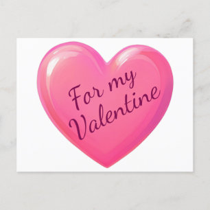 Pink Heart  Postcard