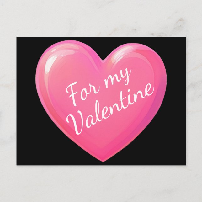 Pink Heart  Postcard (Front)