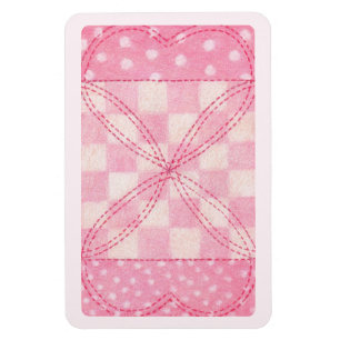 PINK HEART QUILT 4x6 Flexible Magnet / Pink