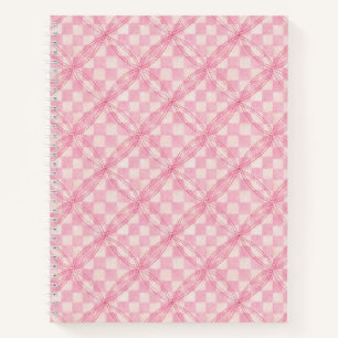 PINK HEART QUILT 8.5x11 Spiral Notebook
