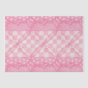 PINK HEART QUILT Tissue Paper / Pink