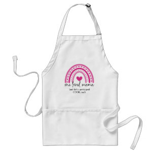 Pink Heart Rainbow One Loved Mama Standard Apron