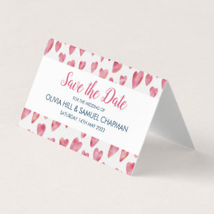 Pink Heart Save the Date