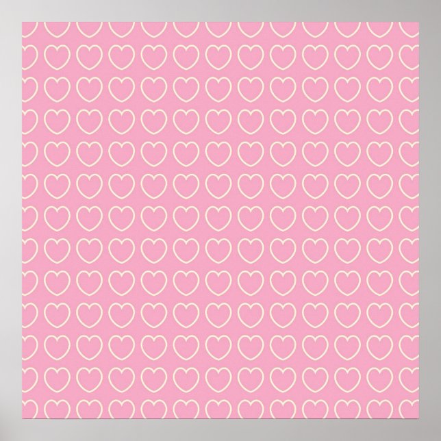 Pink Heart Scrapbook or Poster Background Texture (Front)