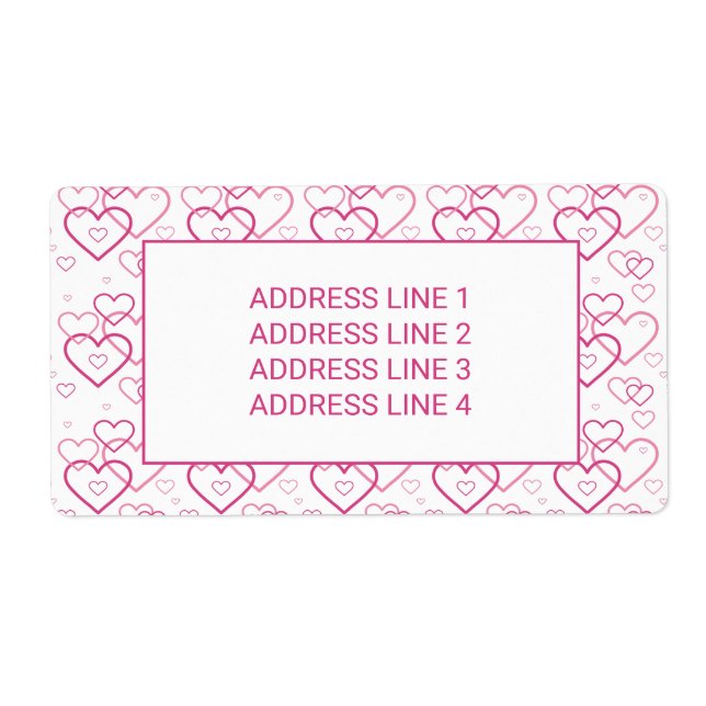 Pink Heart Shapes Pattern With Custom Text (Front)