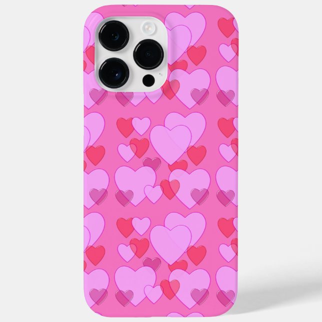 pink heart Shining heart background pink Case-Mate iPhone Case (Back)
