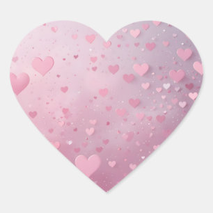Pink Heart Shower Sticker