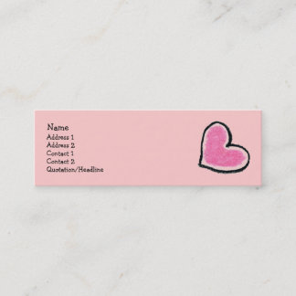 PINK HEART skinny profile card
