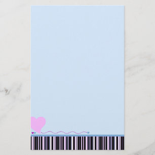 Pink Heart Stationery