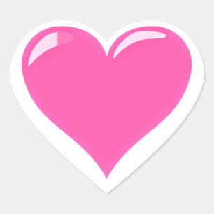 Pink Heart Sticker Your Love Gift