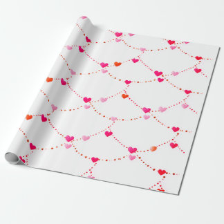 Pink Heart String Wrapping Paper | Valentine |Baby
