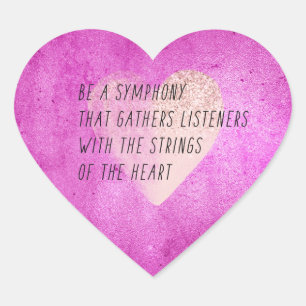 Pink Heart Strings Poem     Sticker