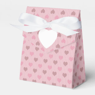 Pink Heart Stripe Valentine Pattern Favour Box