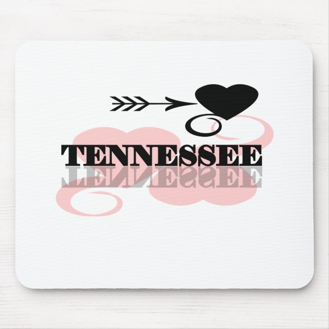 Pink Heart Tennessee Mouse Pad (Front)
