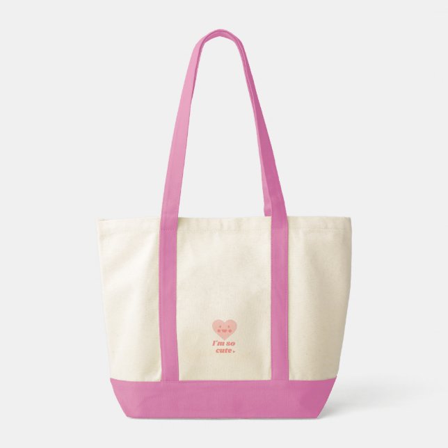 Pink Heart that Gives You Confidence Tote Bag (Back)
