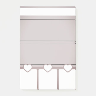 Pink Heart-Themed Daily Planner Post it note