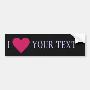 Pink Heart Valentine custom bumpersticker Bumper Sticker