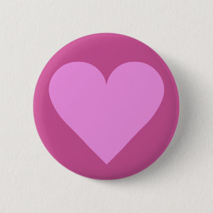Pink Heart Valentine custom button