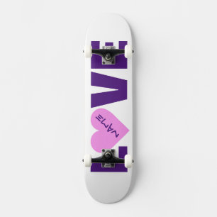 Pink Heart Valentine custom skateboards