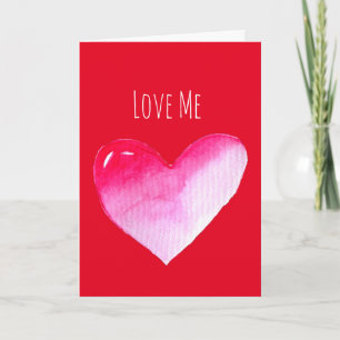 Pink heart valentine pop art card