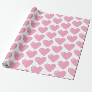 Pink Heart Valentine's Day Pattern Gift Wrapping Paper