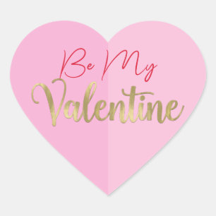Pink Heart Valentine's Party Sticker