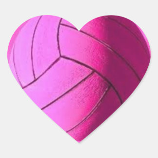 Pink Heart Water Polo Sticker