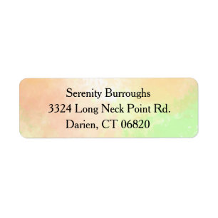 Pink Heart With Love Arrow Personalised Address Return Address Label