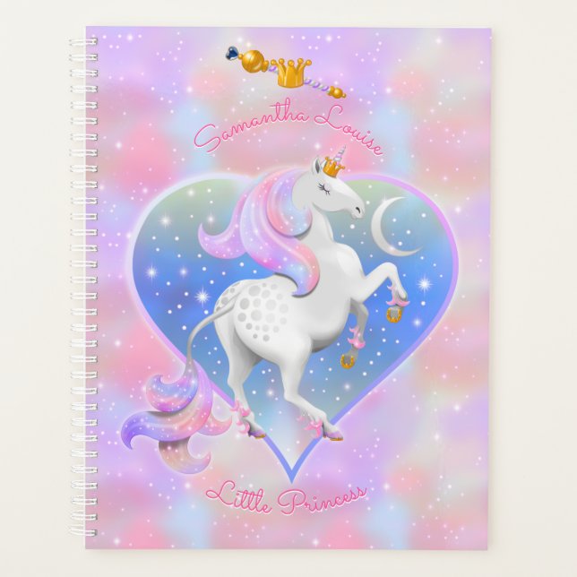Pink Heart with Unicorn Baby Planner (Front)