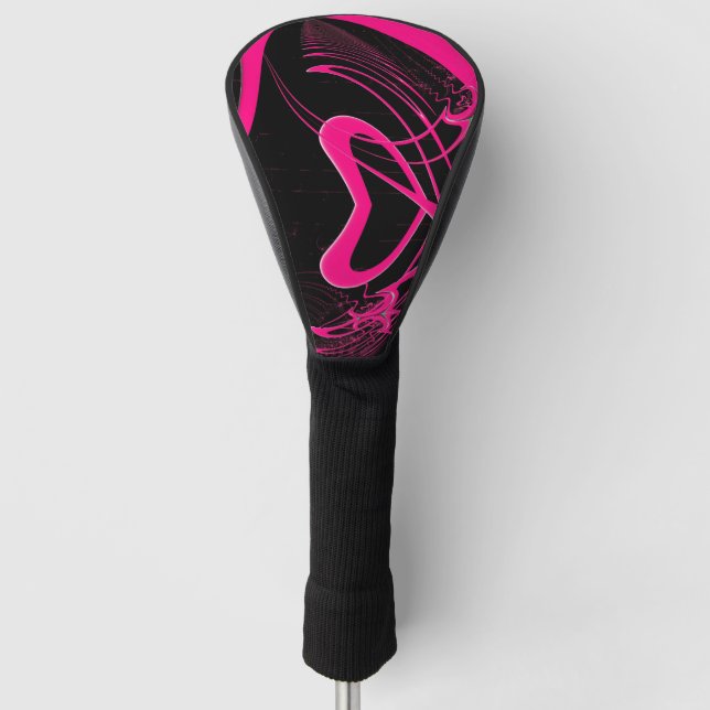 Pink Heart Zone Golf Head Cover (Front)