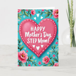 Pink Heartfelt Day Card