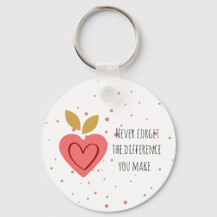 Pink heartMotivational quote Christmas Bulk gift   Key Ring
