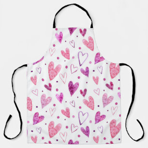 Pink Hearts and Polka Dots: Romantic Delight. Apron