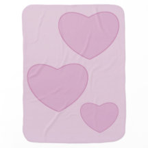 Pink Hearts Baby Blanket