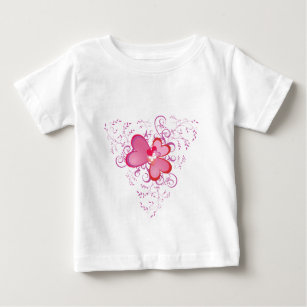 Pink Hearts Baby T-Shirt