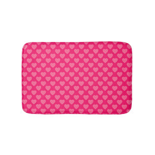Pink Hearts Bath Mat